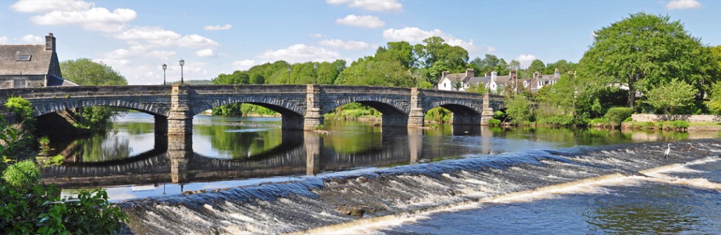 A photograph of the Cree bridge over the River Cree in Newton Stewart